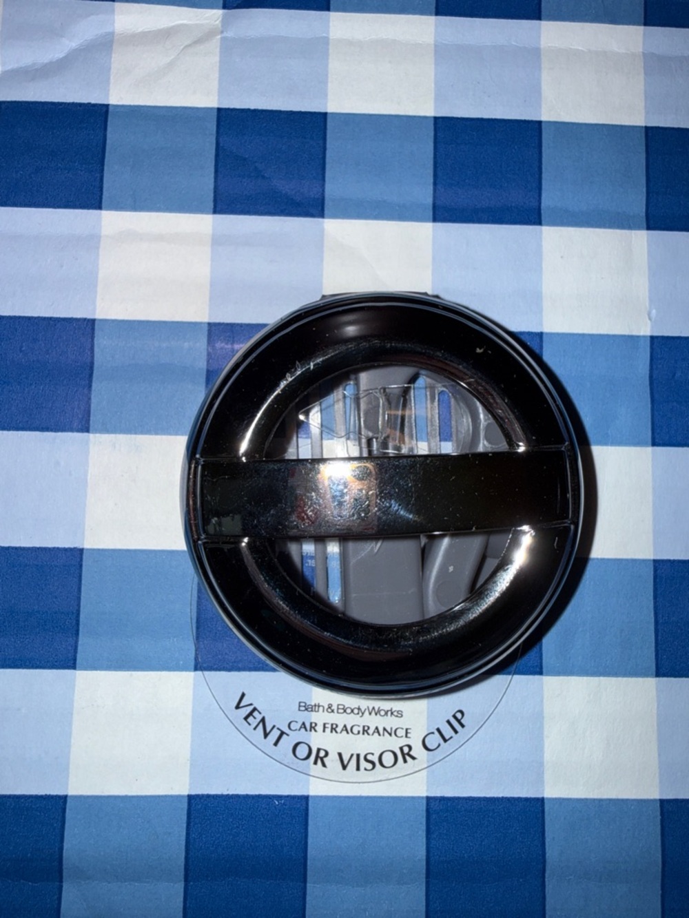 Shiny car visor and vent clip
